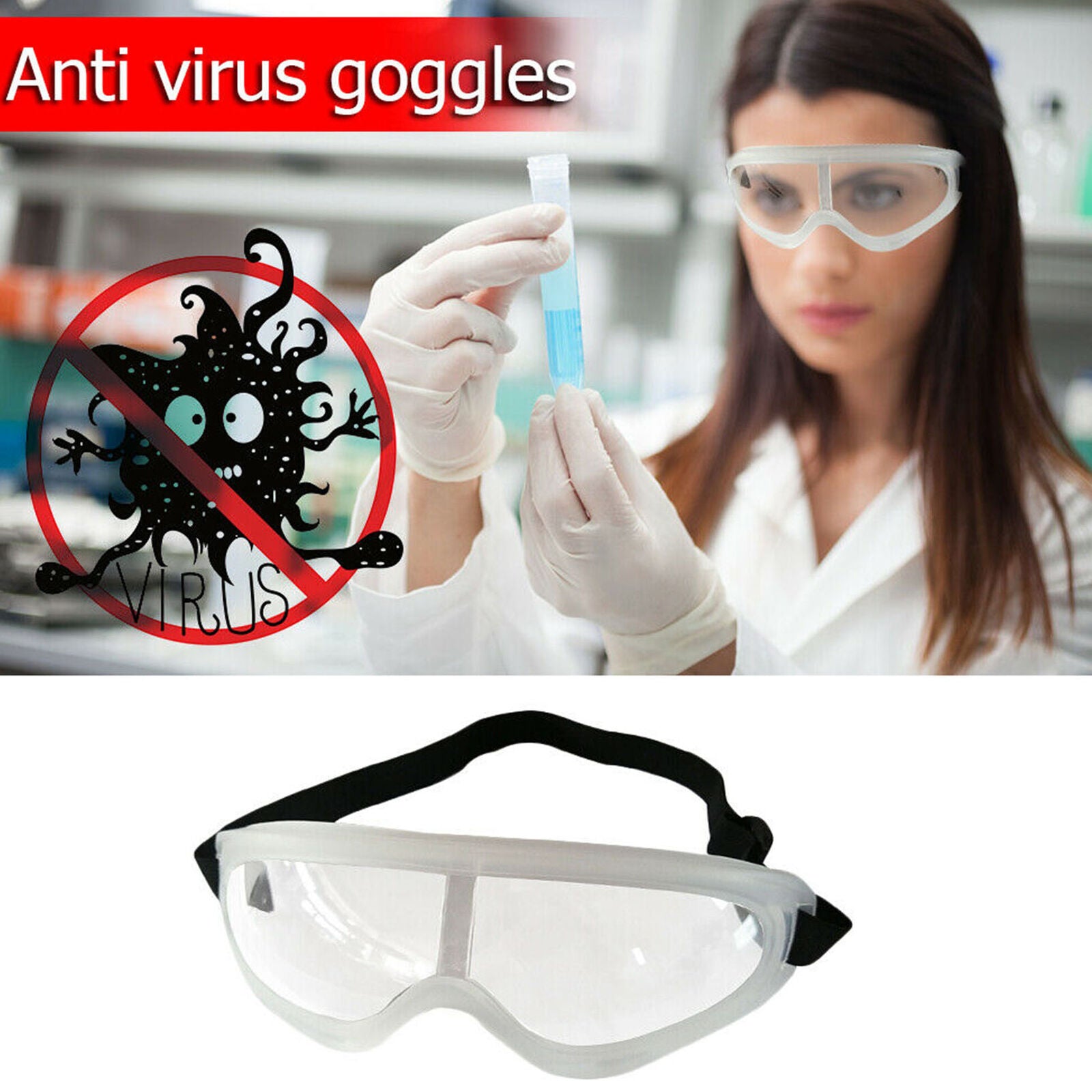 Antiviral Goggles Dust Splash Proof Spit Protection Anti Eyewear Glasses