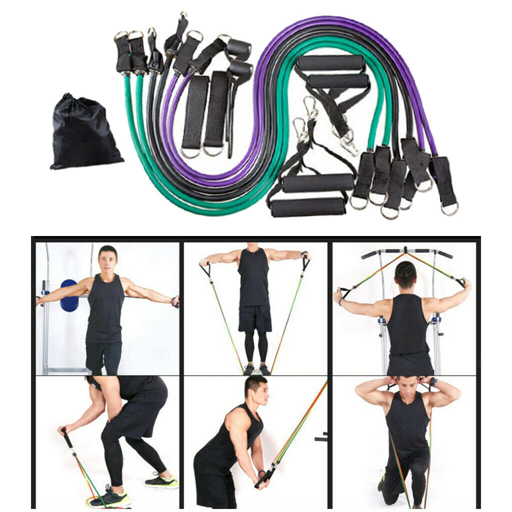 Elastic Resistance Bands Set Ankle Strap Rehab Yoga Pilates Heavy Workout Bands
