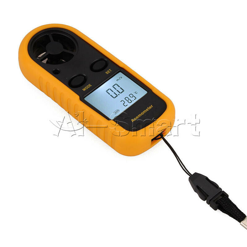 Digital LCD Handheld Anemometer Wind Speed Gauge Meter NTC Thermomoter