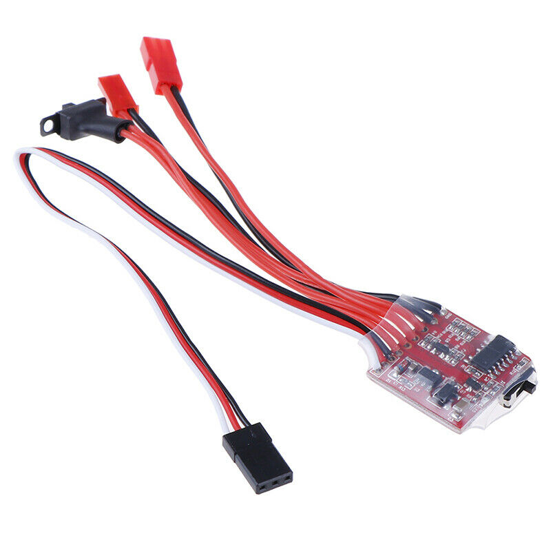 1Pc RC ESC 20A Brush Motor Speed Controller with Brake for RC Car Boat Tan Lt