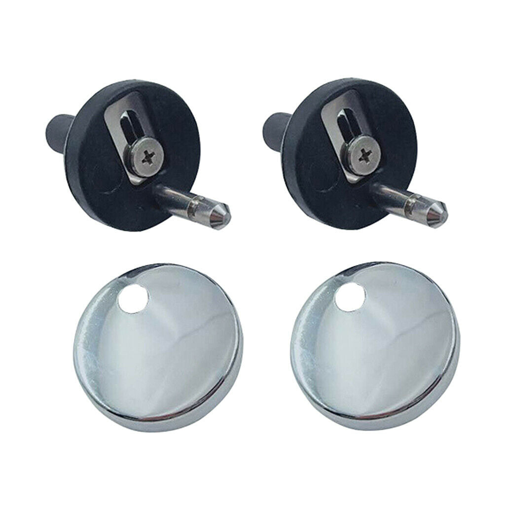 2Pcs Steel Toilet Seat Hinges Fittings Mounting Nuts Hinges DIY Repair Kits