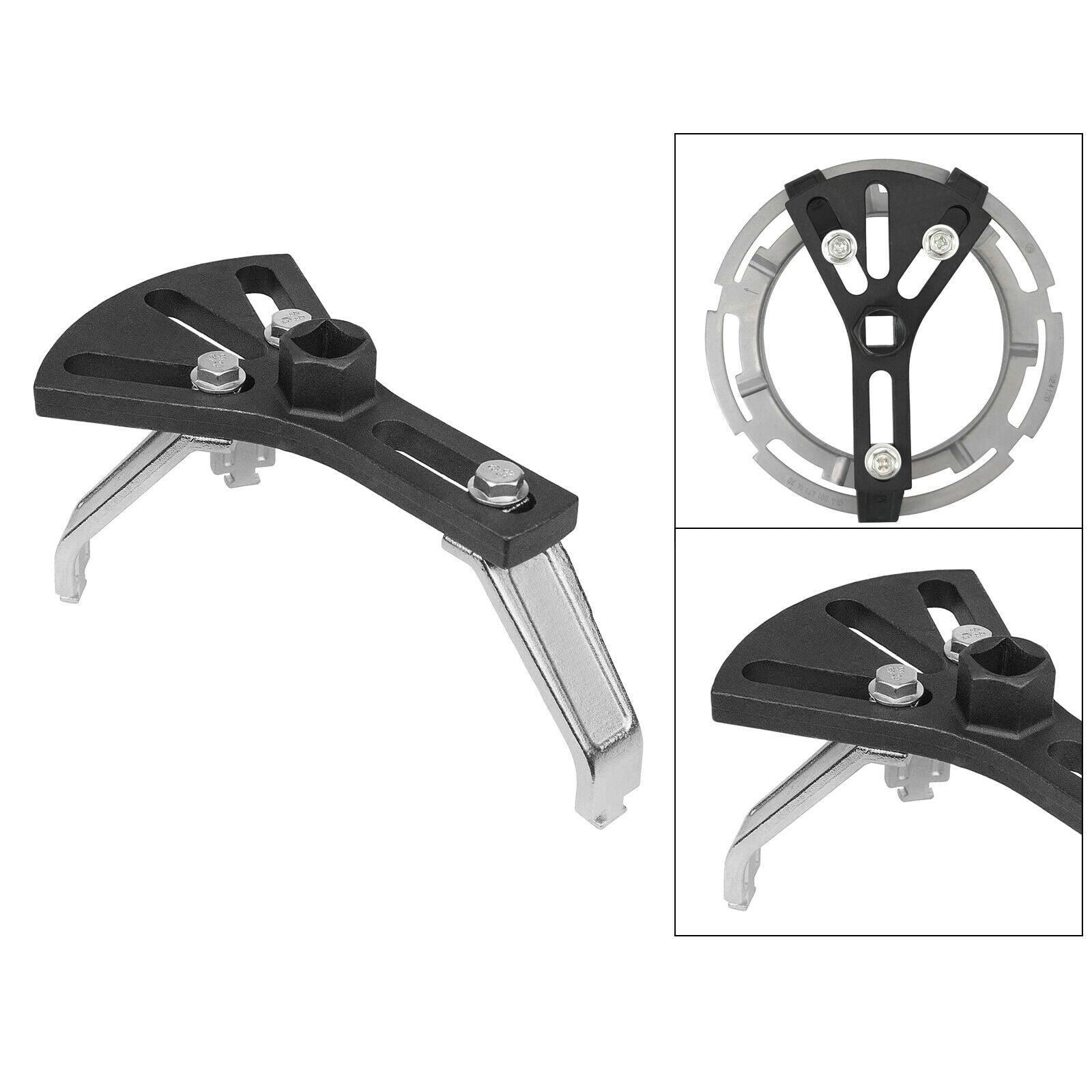Steel Fuel Pump Lid Tank Cover Wrench Tool Black Accessories Durable Premium