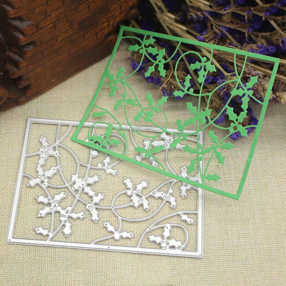 Retangle Leaves Metal Cutting Die Stencil Scrapbook Template Photo Craft @