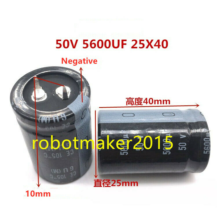 5600uF 5600mfd 50V 25*40mm Electrolytic Audio Capacitor