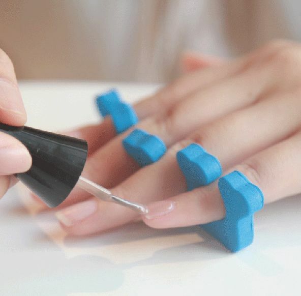 10PCS Nail Art  Sponge Foam Finger Toe Separator Salon Pedicure Manicure Tool JT