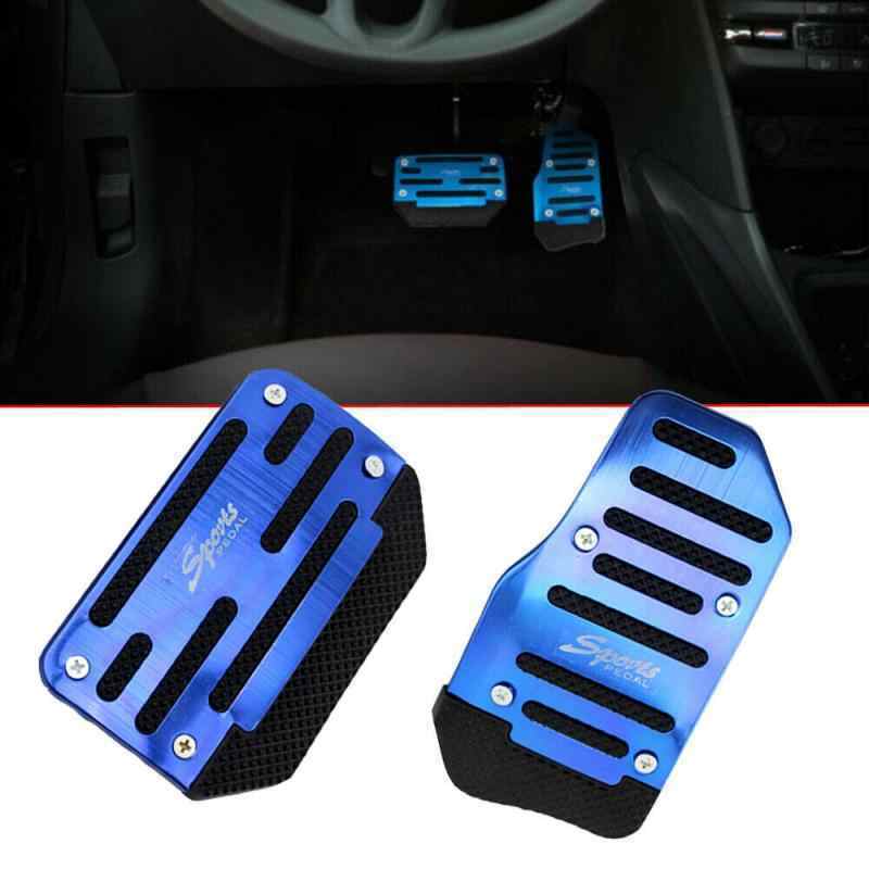 Universal Blue Non-Slip Automatic Gas Brake Foot Pedal Pad Cover Car Accessories