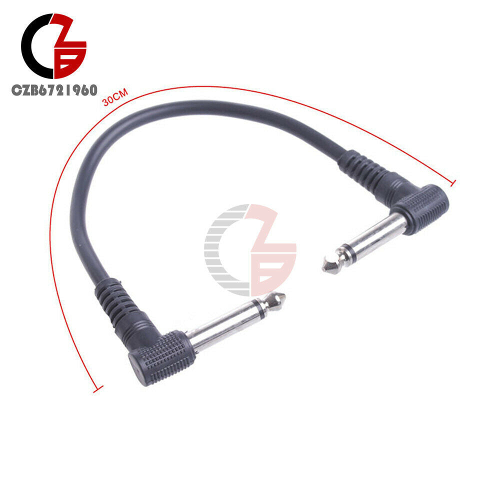 Colorful Angled Plug Audio Leads Patch Cables For Guitar Pedal Effect 6Pcs/Set