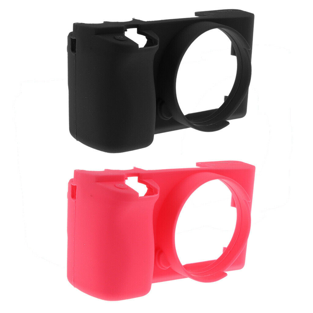 Soft Silicone Rubber Camera Protective Cover Case For  A6000 Black+Red