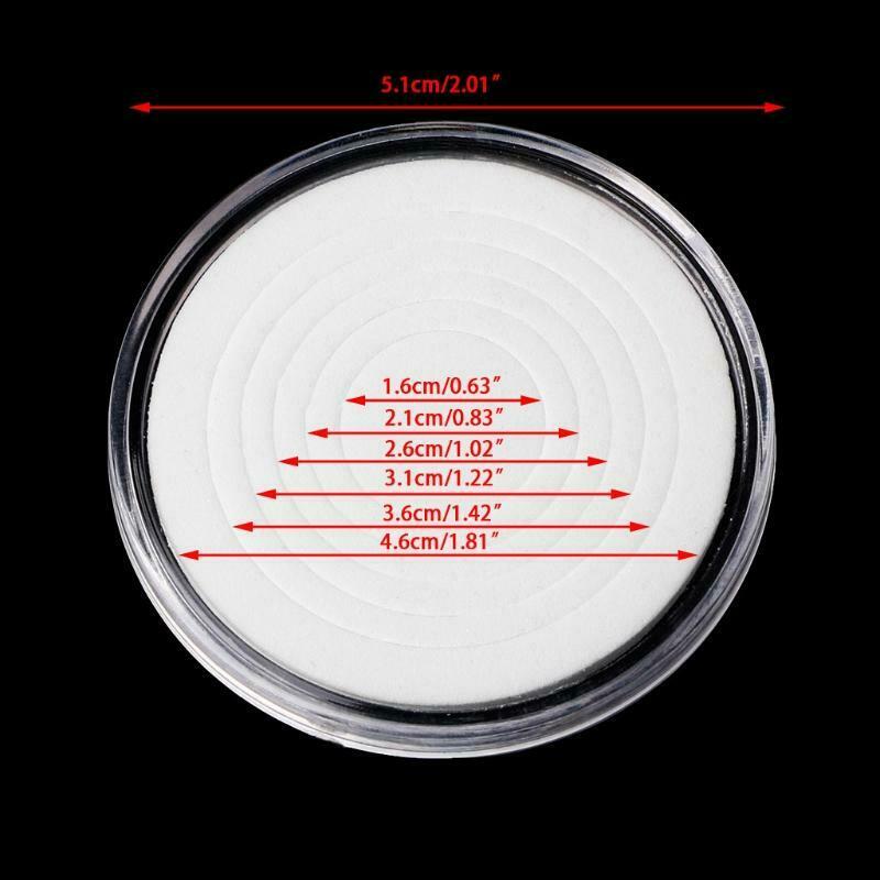 46mm Plastic Coin Holder Capsule Storage Case Display Box With 5 Sizes Pad Rings
