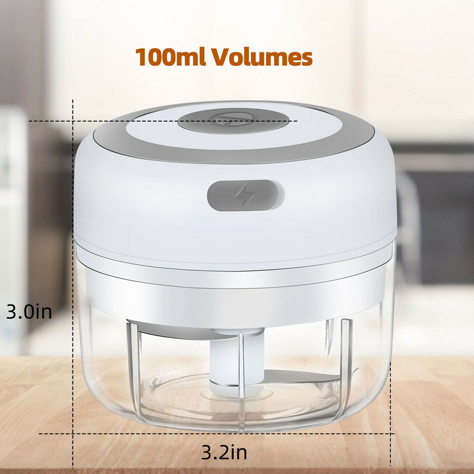 Electric Mini Garlic Chopper Meat Grinder Crusher for Nut Fruit Vegetable Food