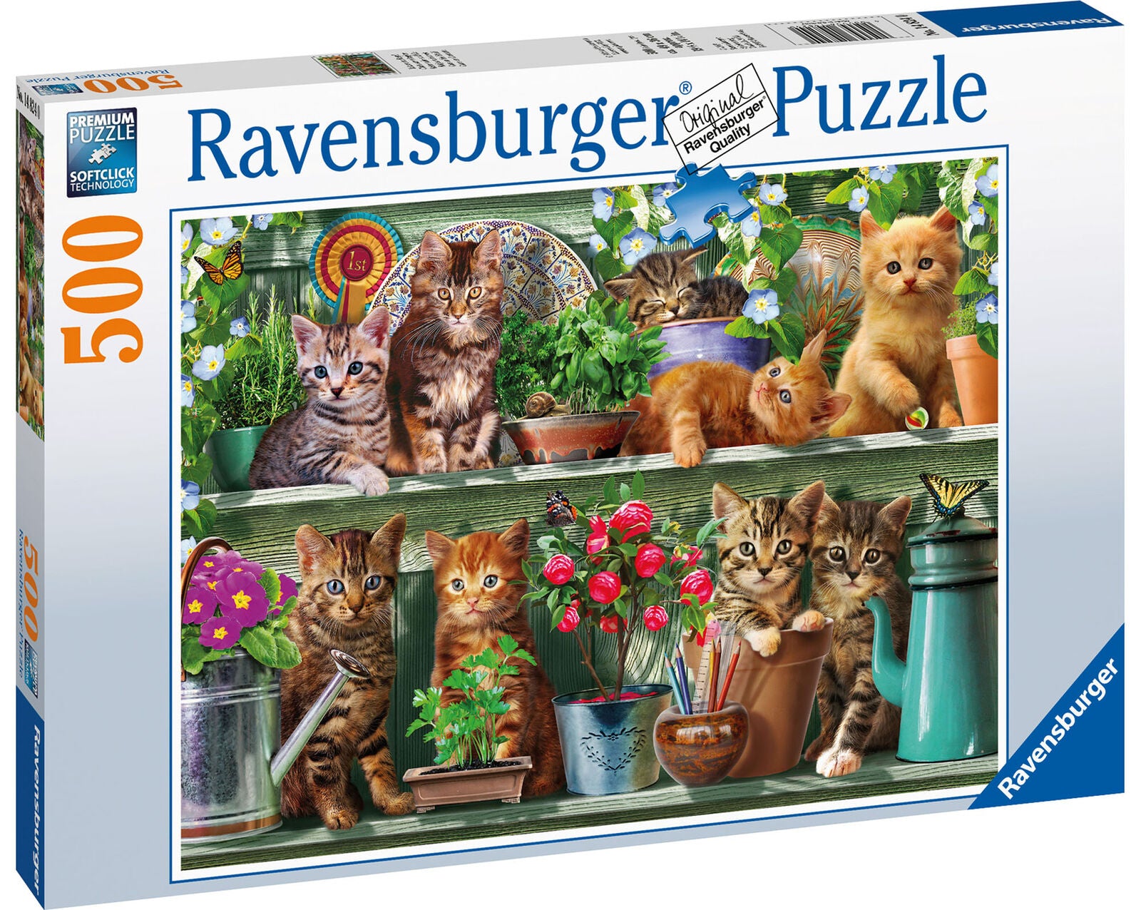 14824 Ravensburger Cats on the Shelf Jigsaw Puzzle 500 Pieces Age 10 Years+