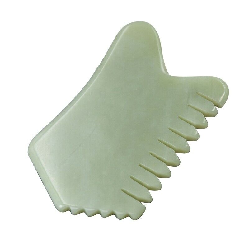 1Pcs Guasha Bod Comb Natural Jade Facial Body Scraping SPA Massage Stone Tool