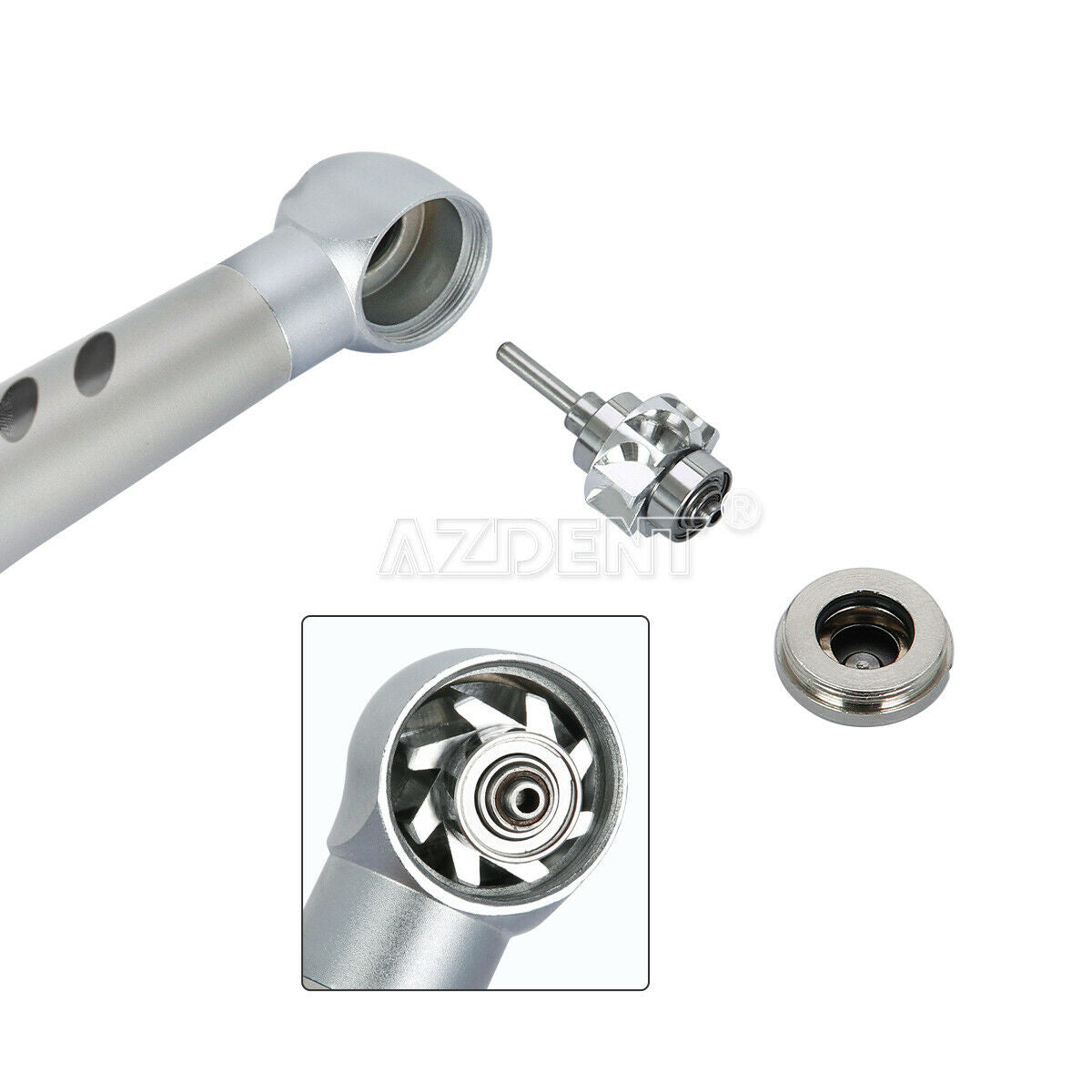 Dental E-generator LED Push Button High Speed Handpiece Ceramic Bearing 4Holes