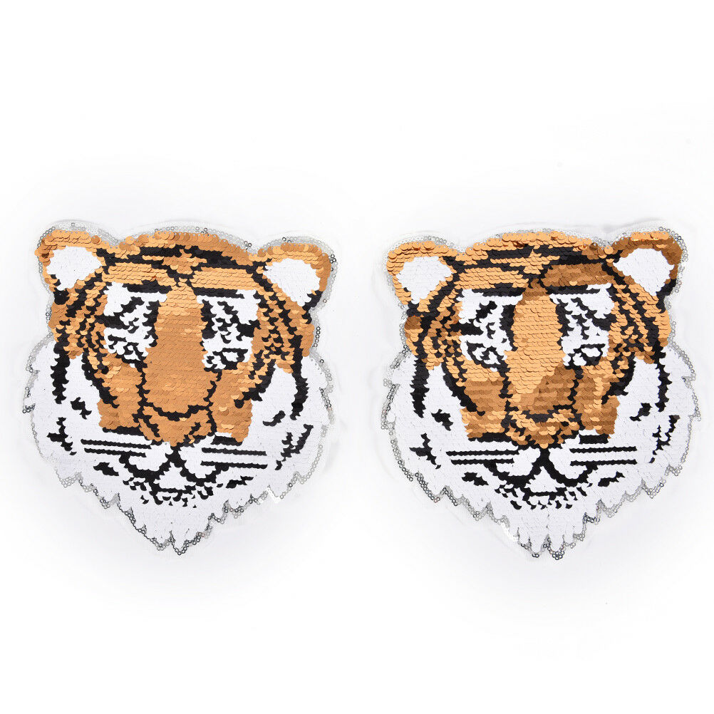 tiger reversible change color sequins sew on patches for clothes diy craf.l8