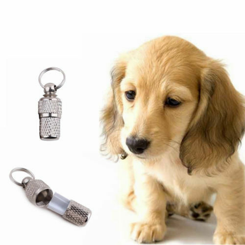 2x Anti-Lost Pet Dog Cat ID Stainless Steel Tag Name Address Barrel Tub.l8