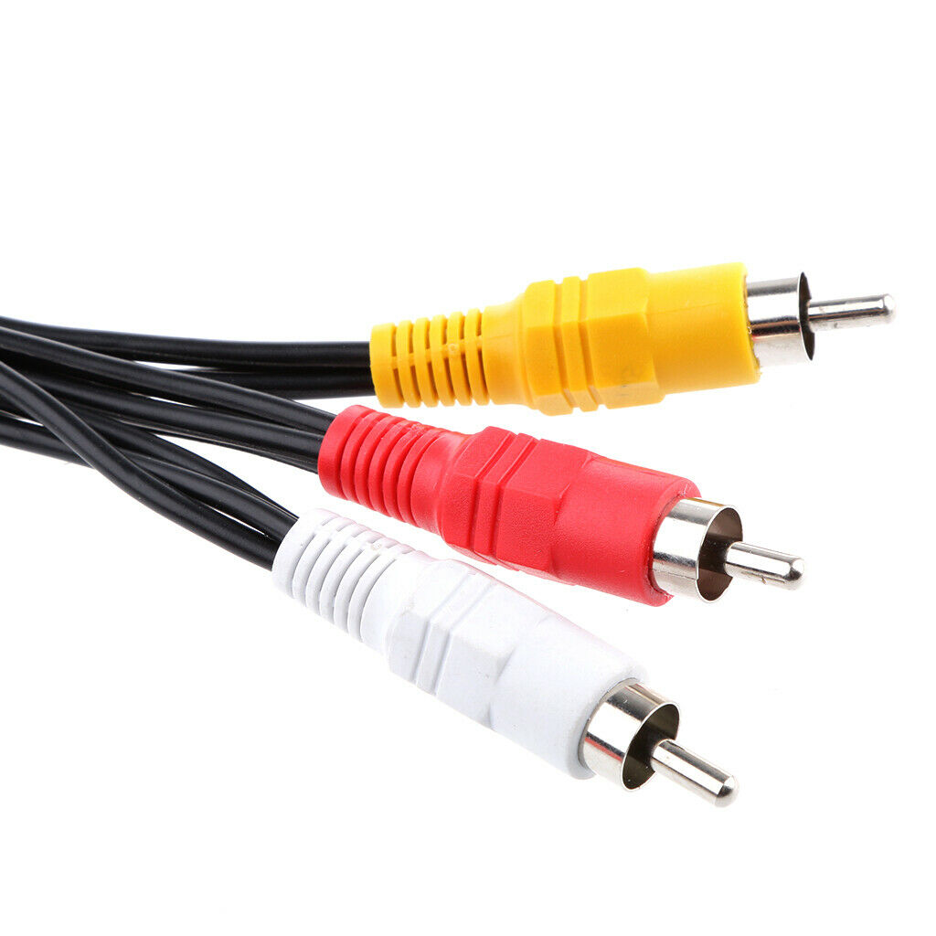 30CM AV Cable To Red White Yellow RCA Phono Audio R-&-L Video TV AV Lead