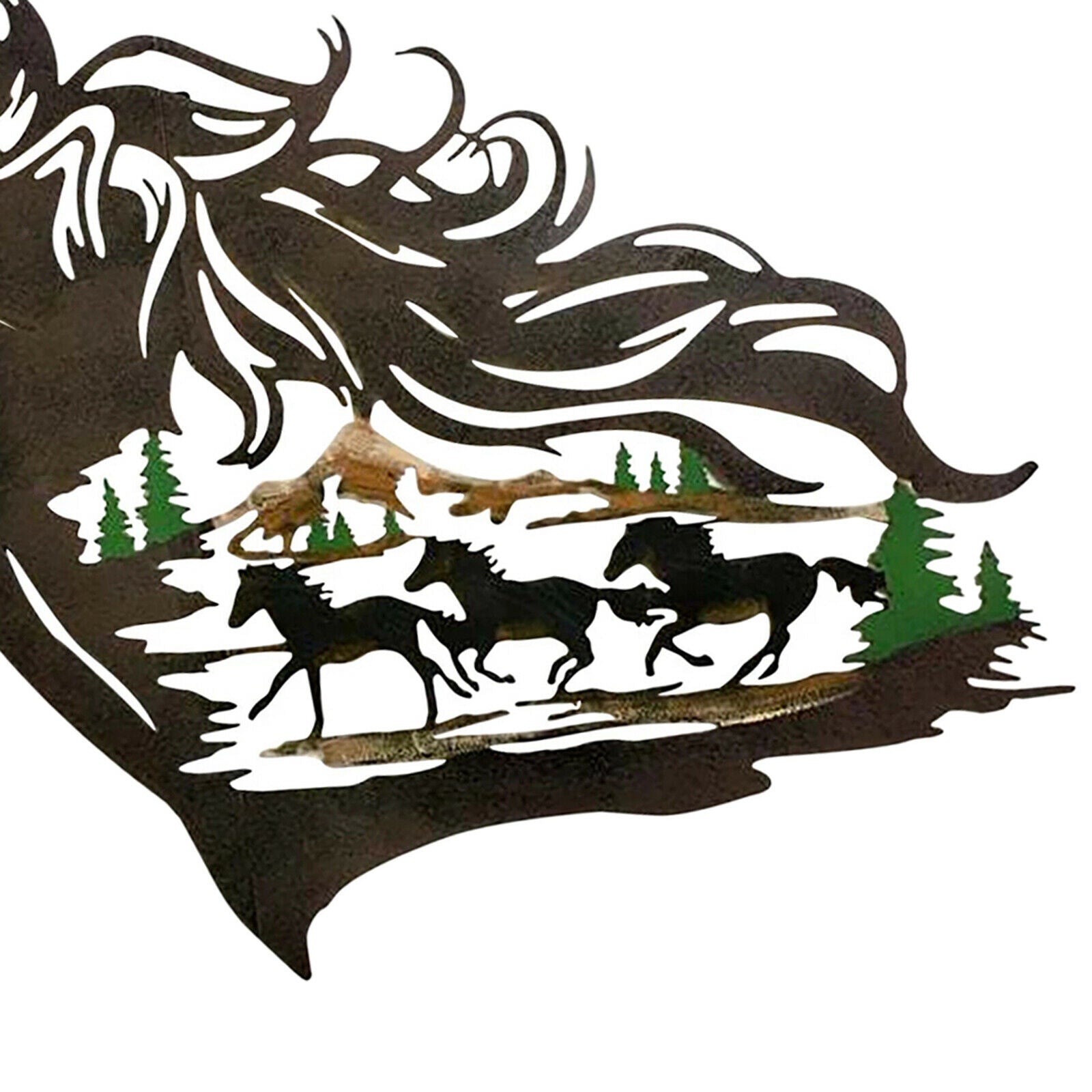 Metal Wall Art Silhouette Running Horse Hotel Sculpture Decoration Artwork