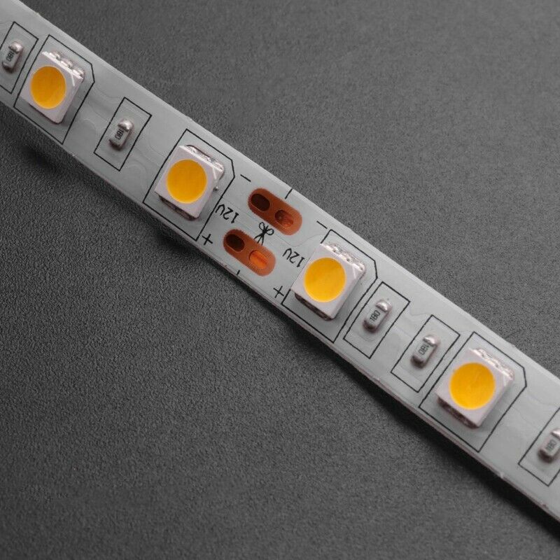 5M 300 Warm White LED 5050 SMD Flexible Light Lamp Strip 12V DC Home Club F4D4D4
