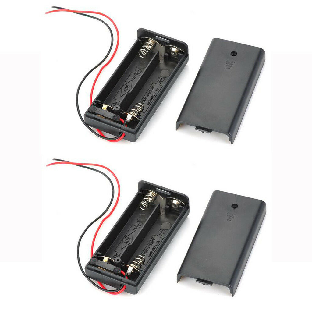 2Pcs PP3 Enclosed Battery Holder ON/OFF Switch with Wires