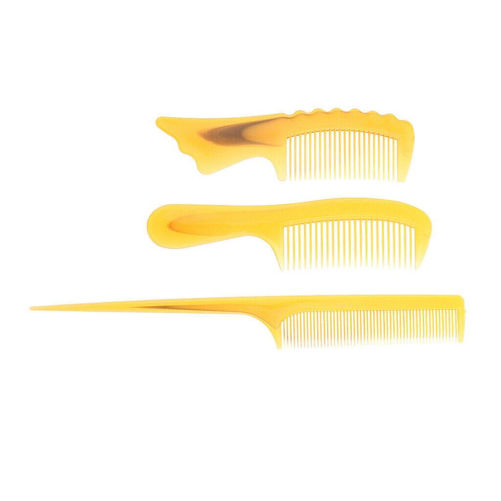 3x Anti-static Barber Hairdressing Cutting Comb Heat Resistant Detangle Comb
