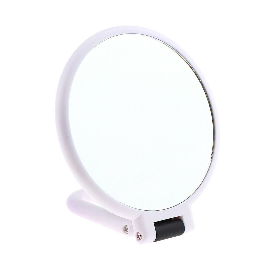 2x Round Handheld Dual Side Makeup Mirror Magnifying Mirror w/ Hanger X10 X5