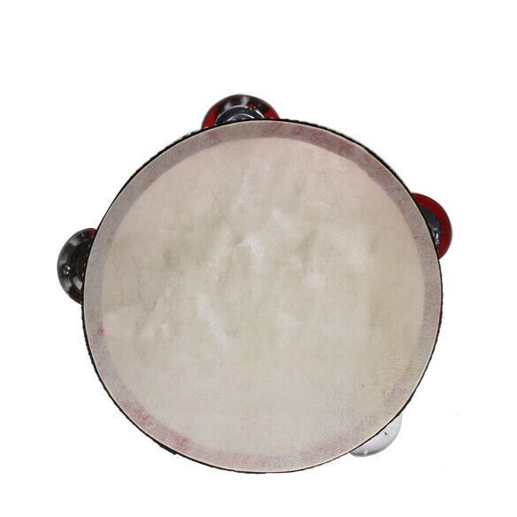 Educational Red  Musical Tambourine Beat Instrument Hand Drum Children  @