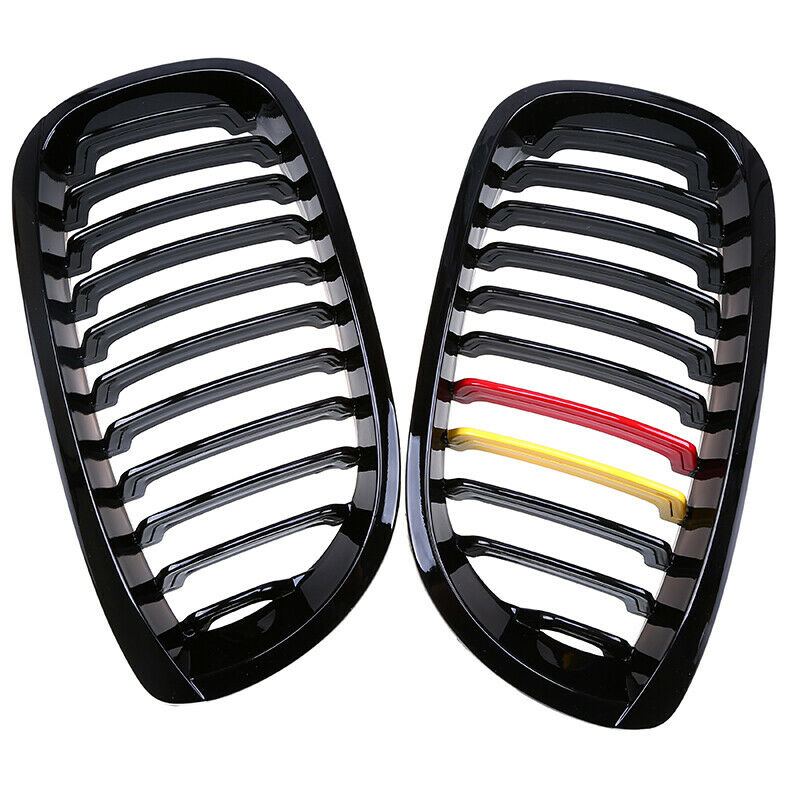 Front Kidney Grilles ABS Gloss Black For BMW E46 330Ci 325Ci M3 Coupe 2003-2006