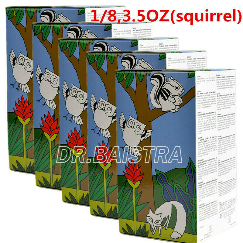 5 Boxes Orthodontic Dental Elastics Squirrel Force 3.5 OZ,1/8" 10000PCS