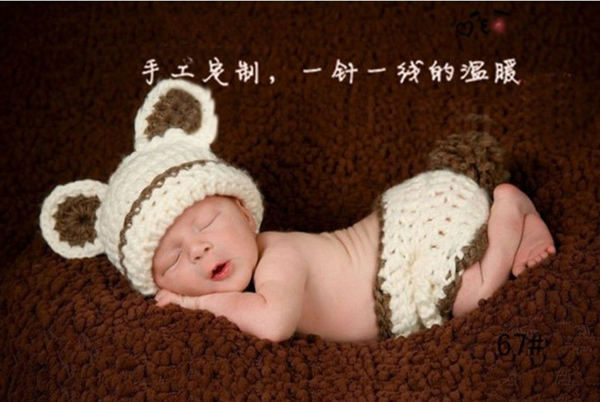 HOT Newborn Baby 0-6M Crochet Knit Costume Photo Photography Prop Outfits +ER