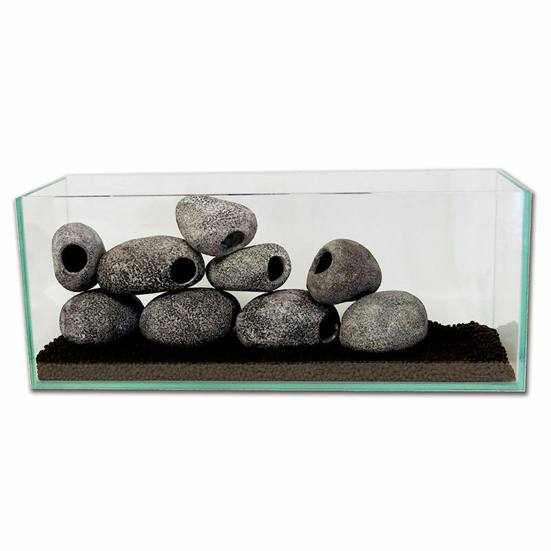 Aquarium   Tank Decor Ornament Floating Rock+Stone Breeding Cave Combo