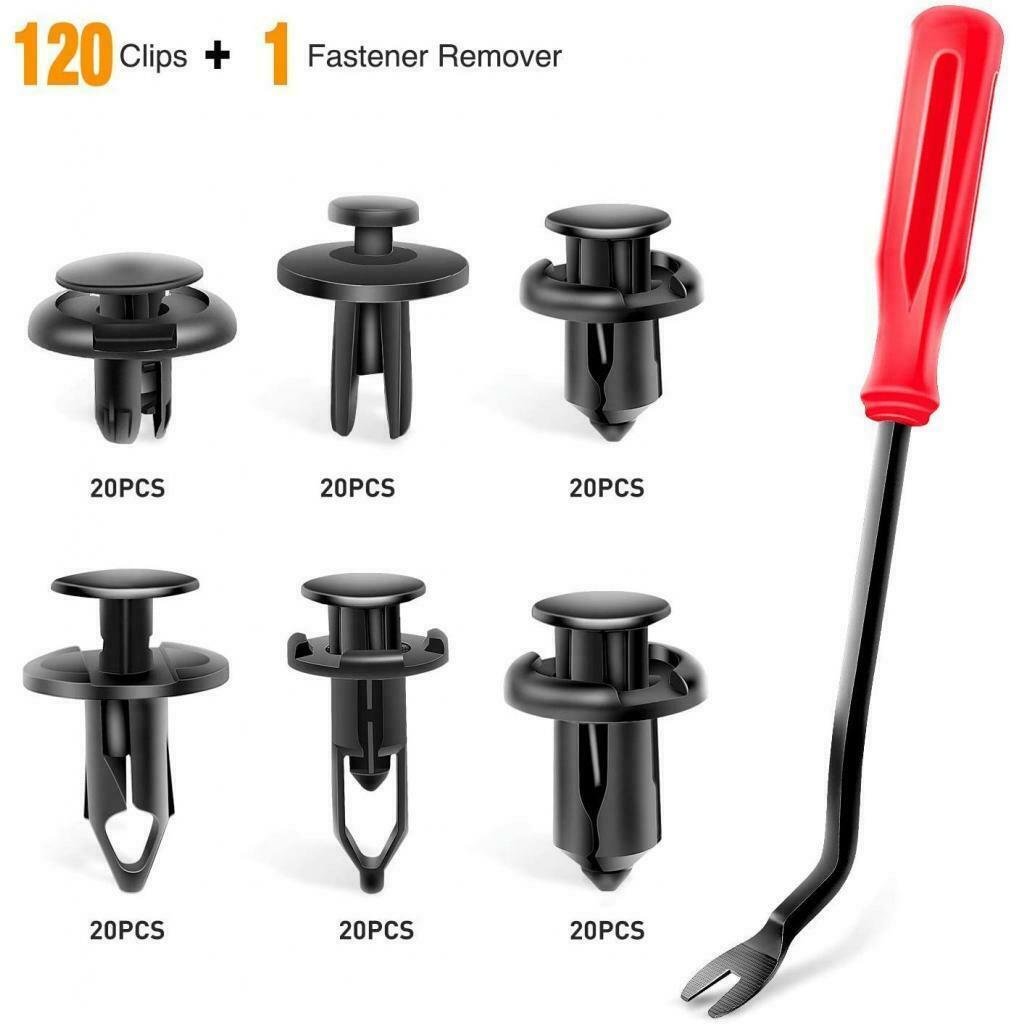 120x Car Retainer 6.3mm 8mm 9mm 10mm Replacement Bumper Push Rivet Clips Kit
