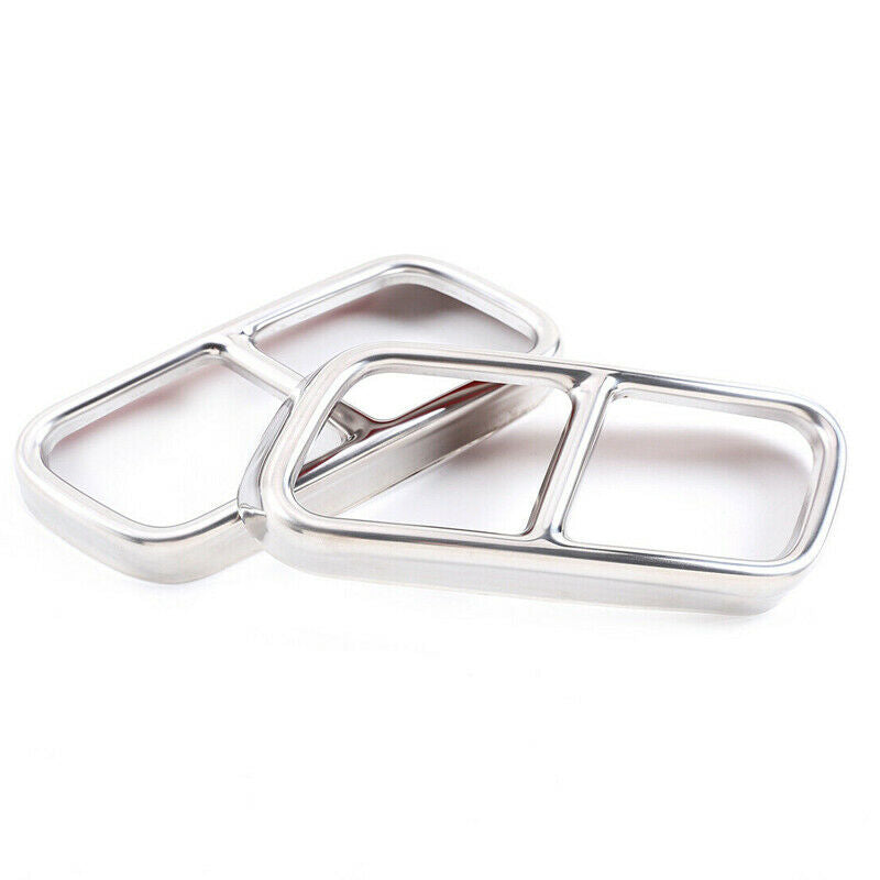 2 Dual Exhaust Pipe Tip Cover Trim fit for BMW 7 Series F01 2009-14