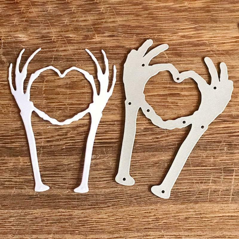 Halloween Loving Skeleton Hand Carbon Steel Cutting Dies DIY Scrapbooking Photo
