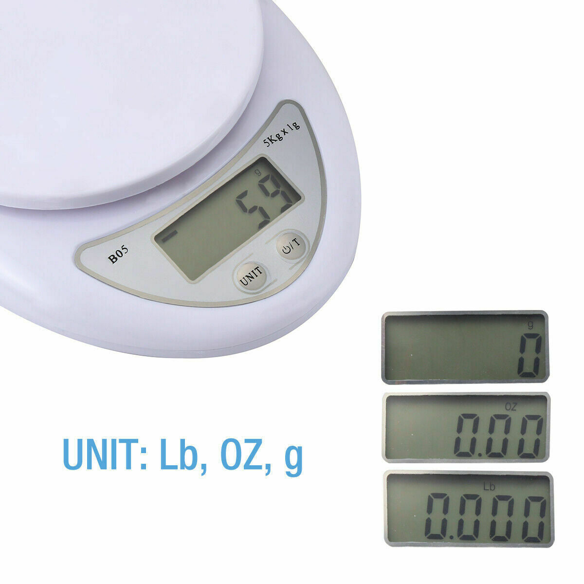 Digital Kitchen Food Cooking Scale Weigh in Pounds, Grams, Ounces, and KG New