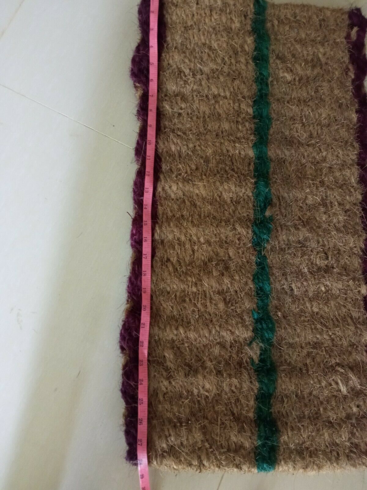 Natural Coconut Coir Doormat Welcome Mat Chunky Rope Knotted Weave Sturdy Heavy