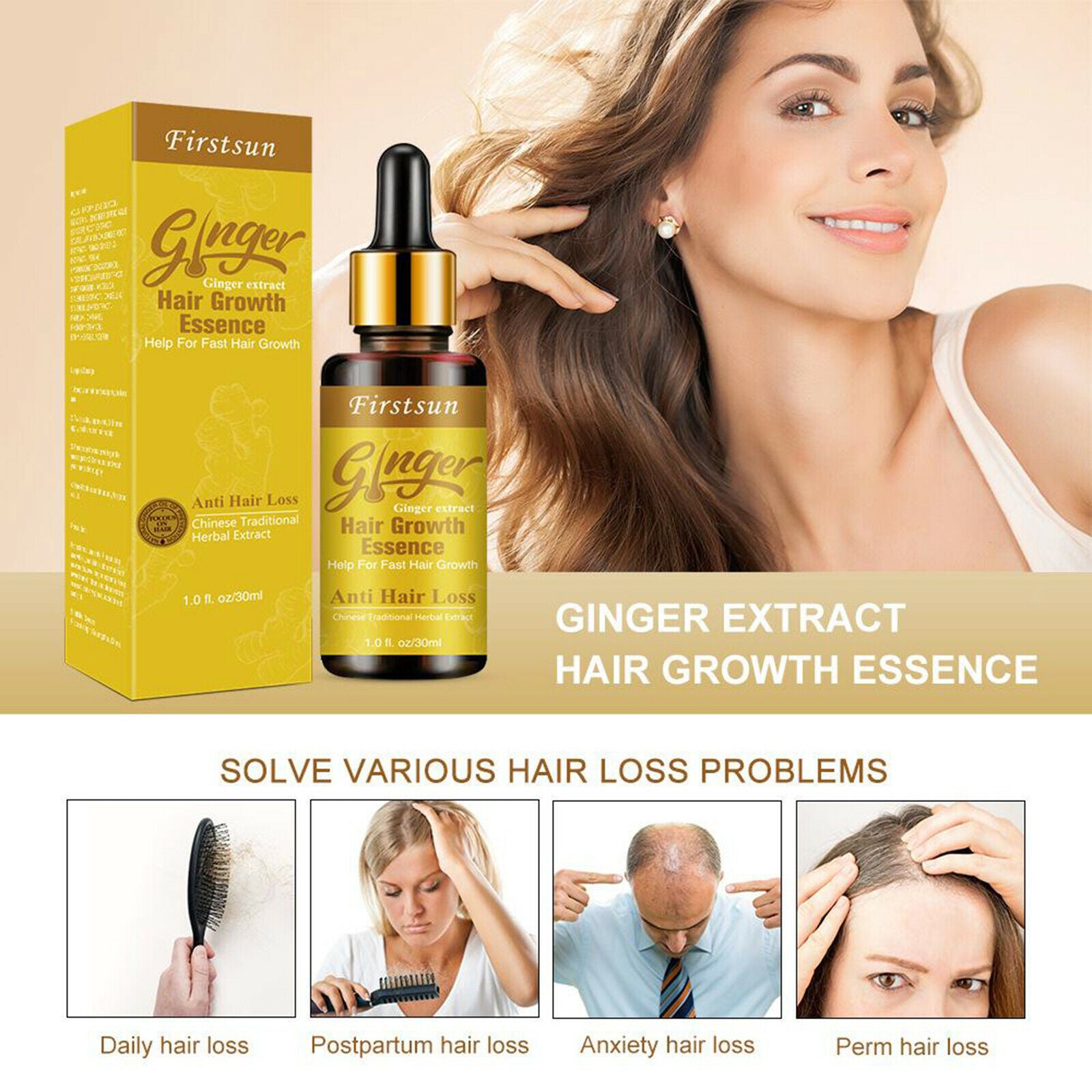 Natural Benefits Hair Loss Treatment with Essential Oil
