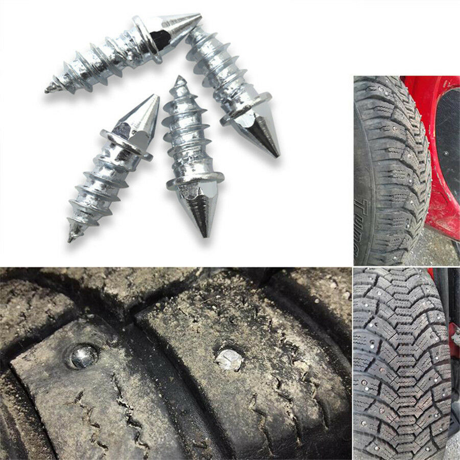 50x Winter Car Tire Spikes Studs Screw Snow Spikes Wheel Tyre Snow Chains Studs