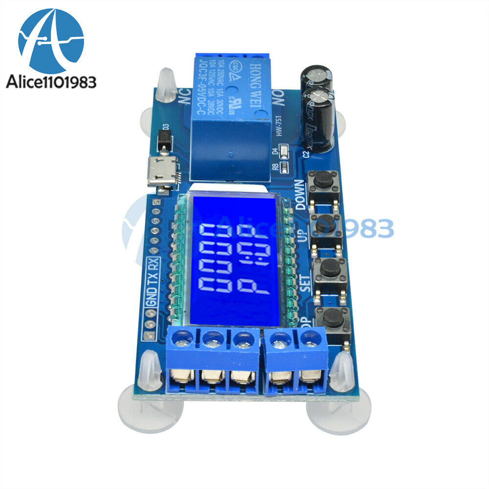 2PCS 5V Time Delay Relay Module Power off Trigger Cycle timer Circuit Switch LCD