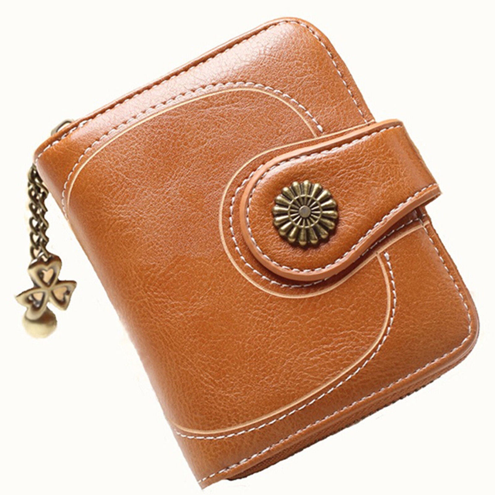 Womens Lady Bifold Coin Leather Cash Purse Card Holder Short Zipper Wallet New