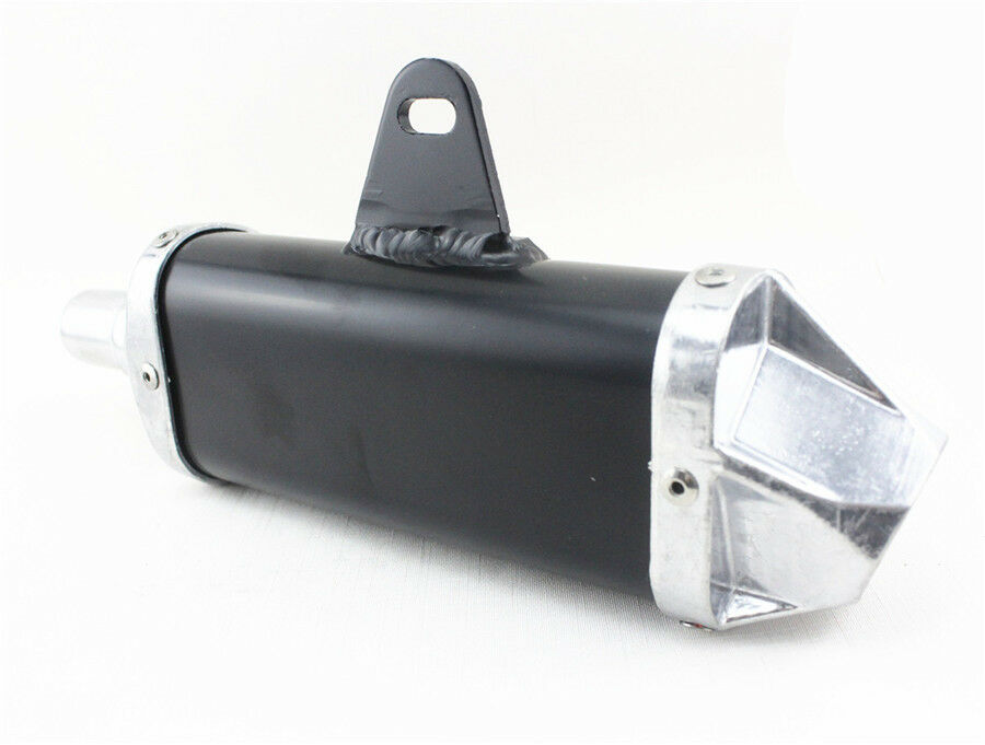 1x Black 28mm Universal Exhaust Muffler Pipe For 50cc-150cc Motorcycle ATV Quad
