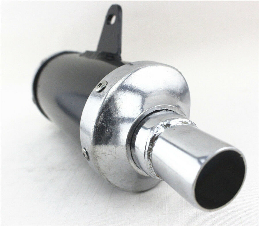 1x Black 28mm Universal Exhaust Muffler Pipe For 50cc-150cc Motorcycle ATV Quad