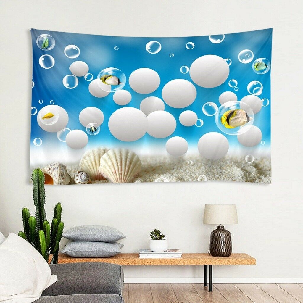 Digital Printed Undersea World Wall Hanging Tapestry Living Room 200x150cm