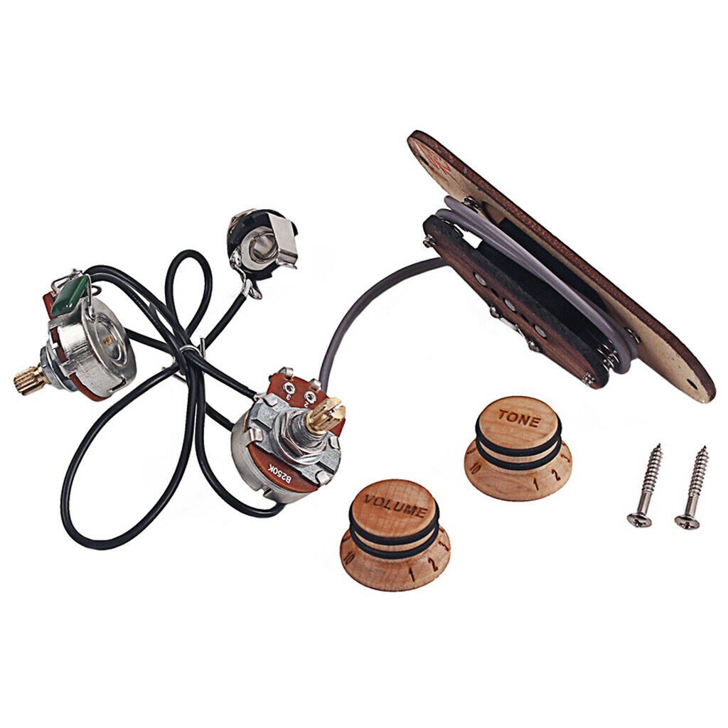 Single Coil Pickup Maple Surround Ring 3 Pole for 3-String Cigar Box Guitar