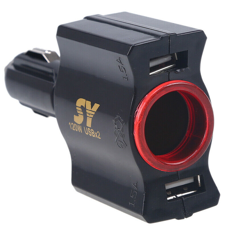Car Auto DC12V-24V Charger Socket Dual 2 USB Port Charging Power Adapter Outlet