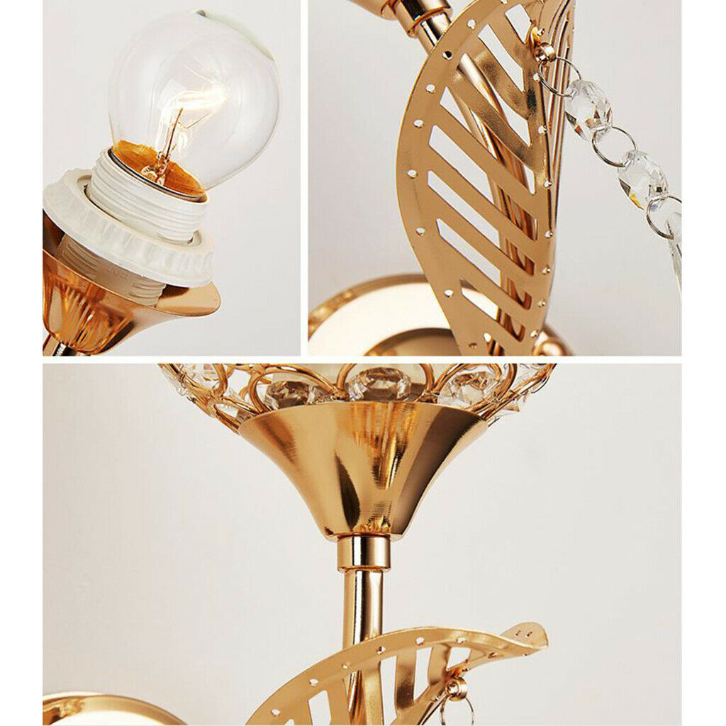 Crystal Wall Light Bedroom E27/26 Socket Sconce Cafe Hotel Lighting Fixture