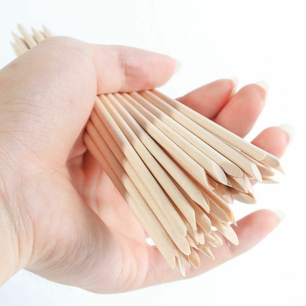Remover Nail Cuticle Pusher Orange Wood Sticks Pedicure Pusher Dual-ended