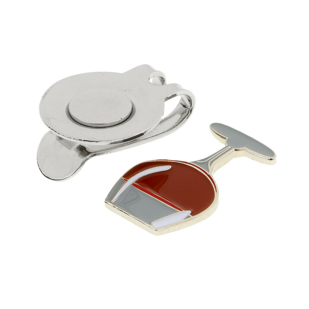 2 Pcs Golf Hat Clip With Detachable Magnetic Golf Ball Marker Red