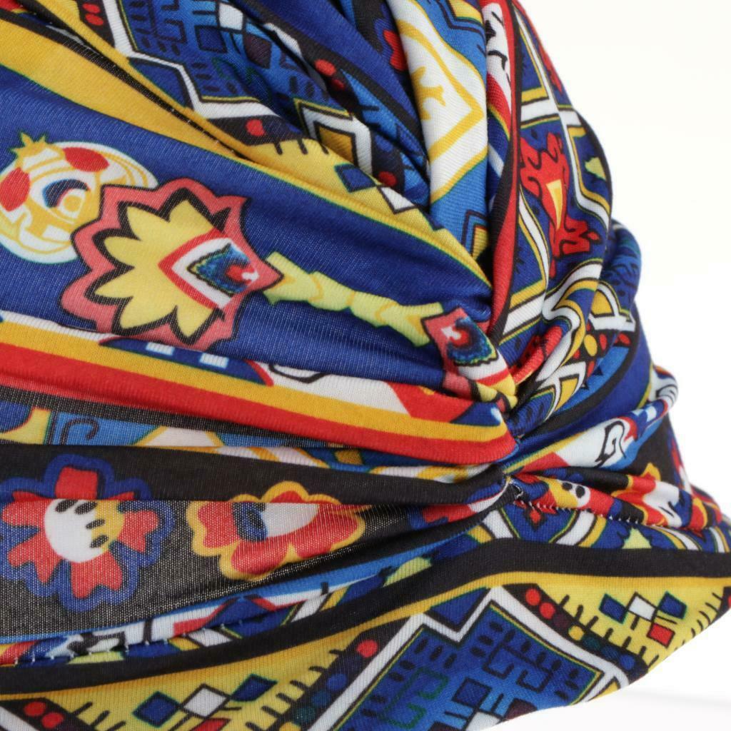 Womens Stretch Turban Hat Hijab Head Wrap Hair Loss Chemo   Royal Blue