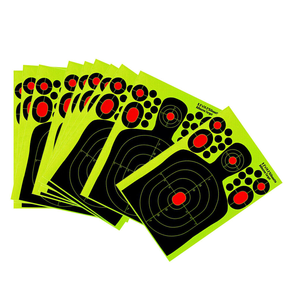 20 Pieces Self-Adhesive Shooting Targets Reactive Splatter Glow Fluorescent