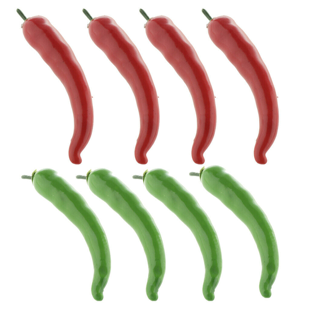 8pcs Artificial Vegetables Chilli Artificial Vegetables Decorative Vegetable